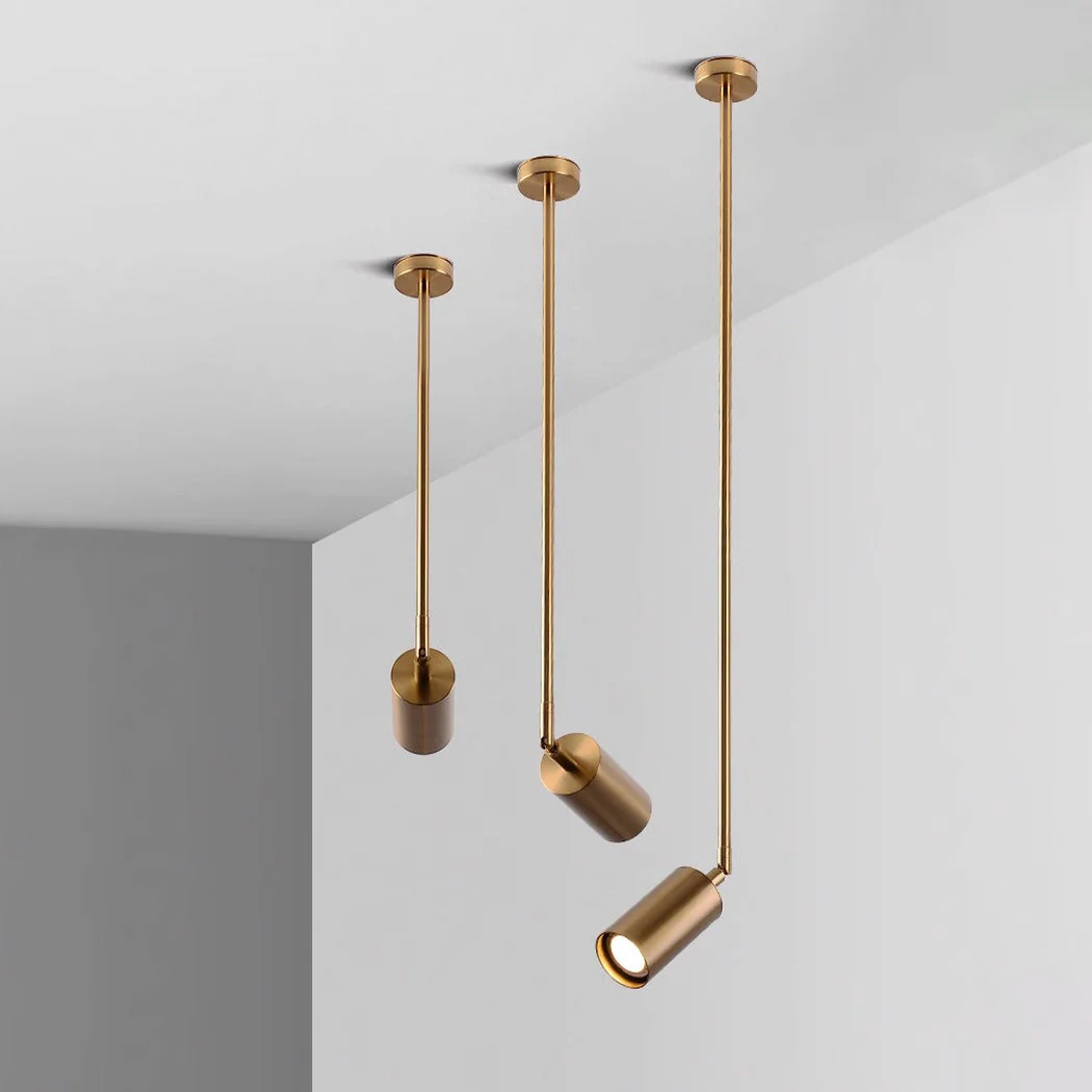 Lux Minimalist Adjustable Rod Spot Light - in Brass - Image 2