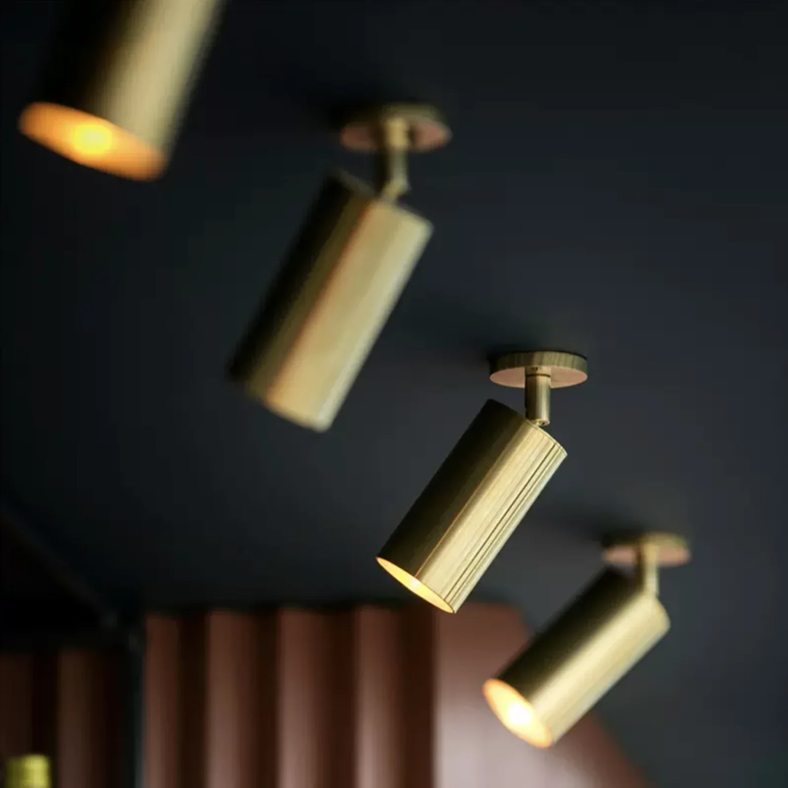 Lux Minimalist Adjustable Rod Spot Light - in Brass - Image 4