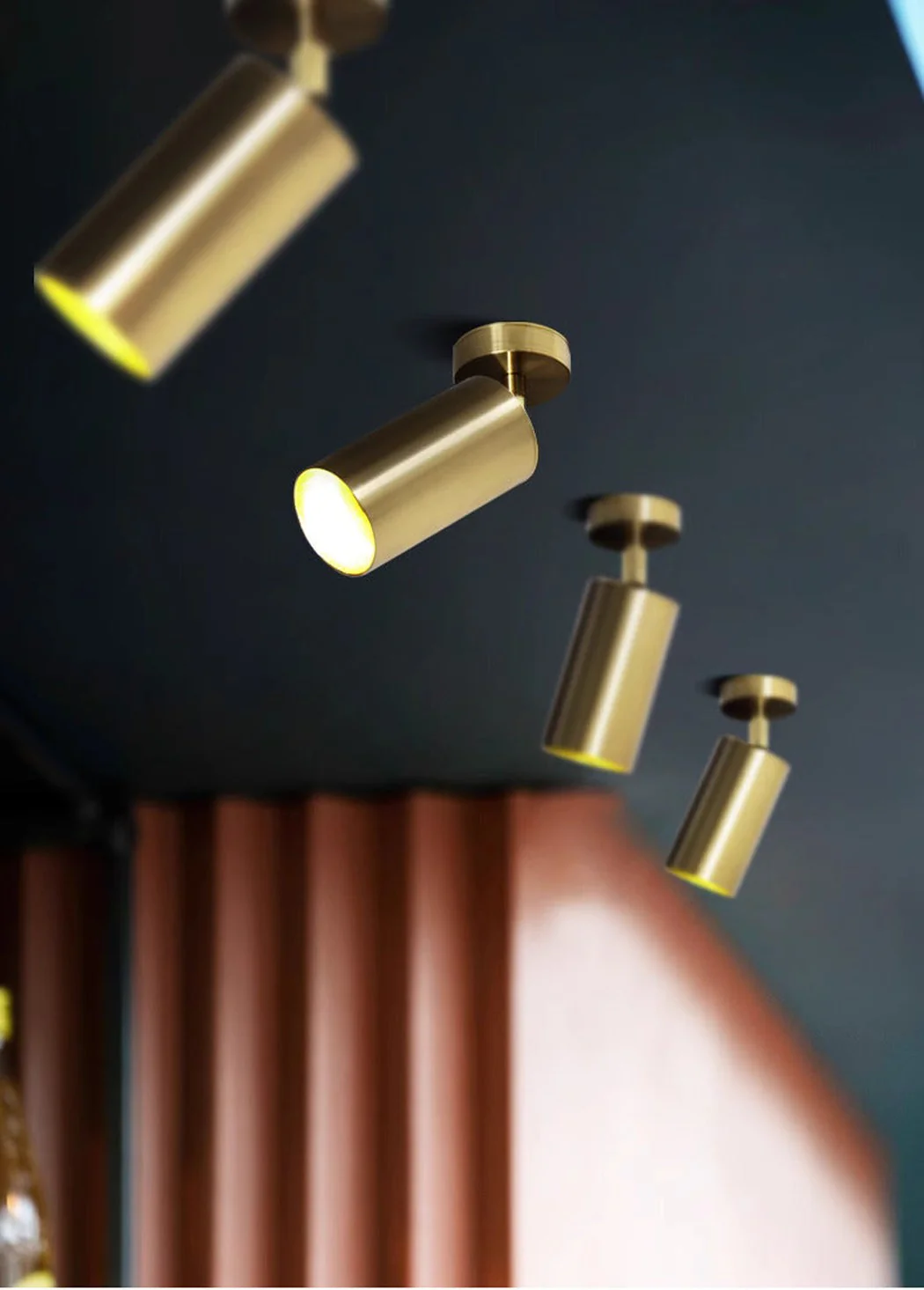 Lux Minimalist Adjustable Rod Spot Light - in Brass - Image 7