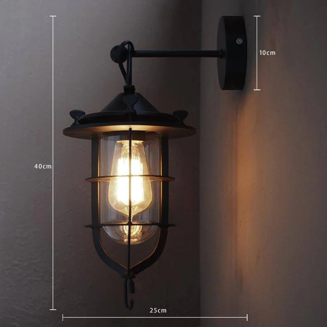 Lyndon Metal Cage Retro Industrial Wall Sconce Light - Image 3