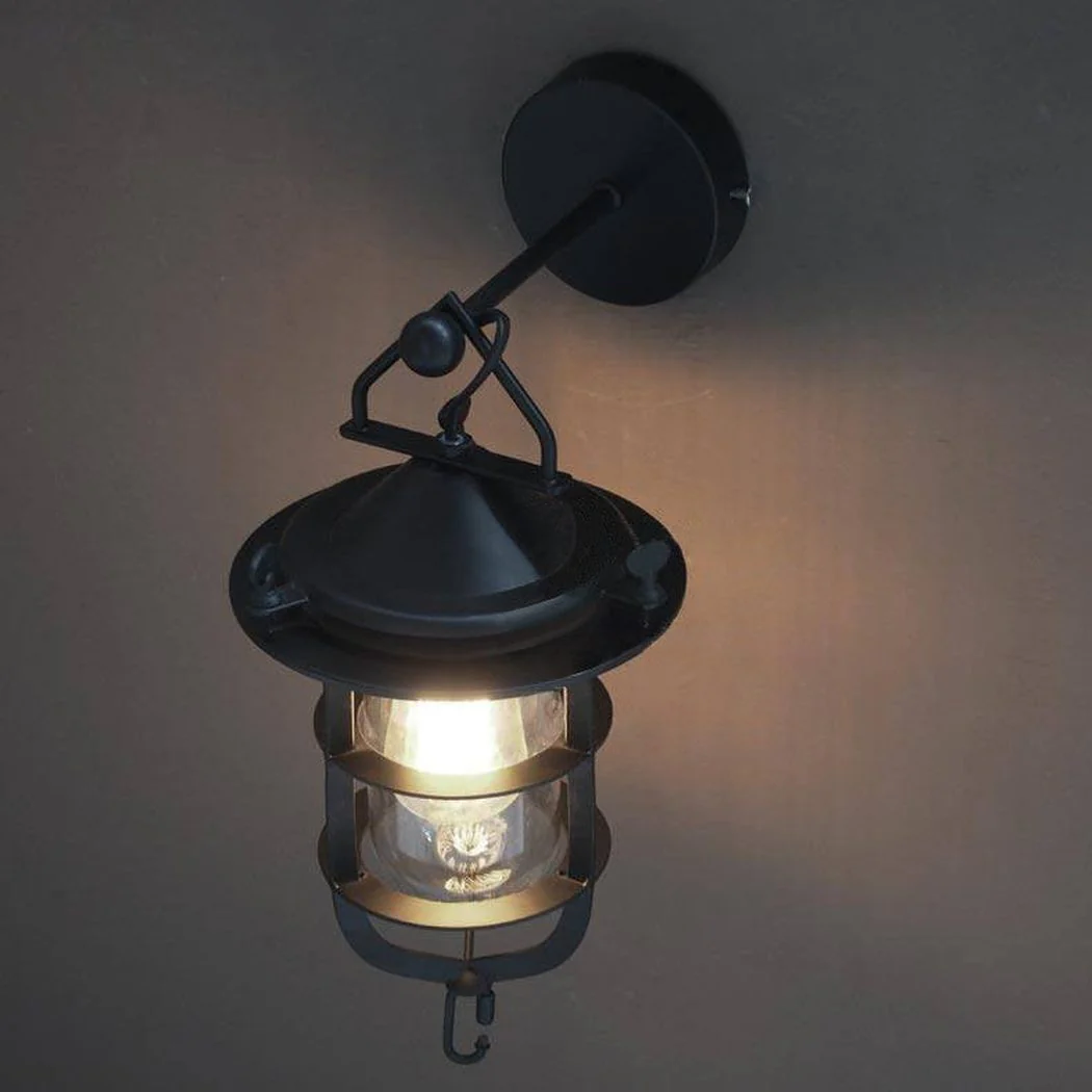Lyndon Metal Cage Retro Industrial Wall Sconce Light - Image 4