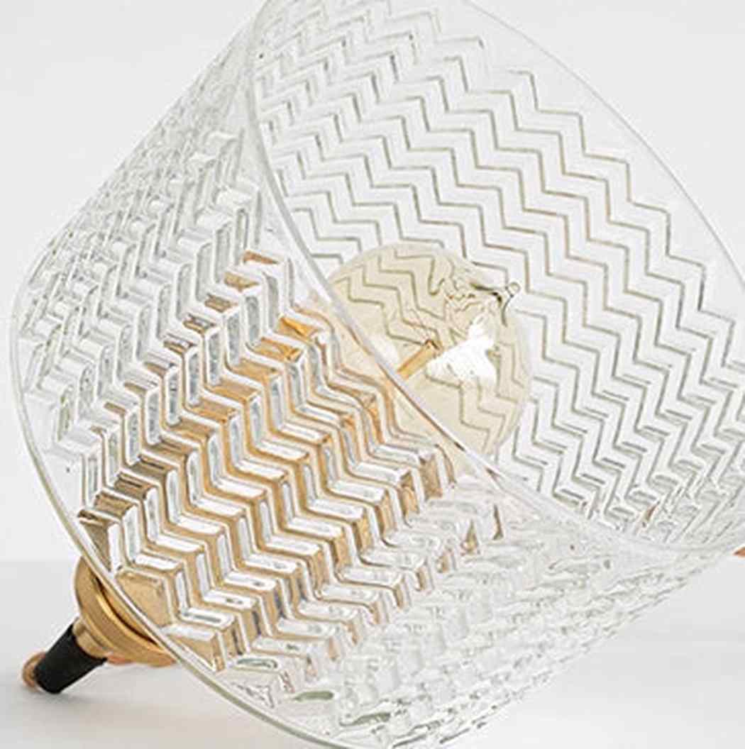 Matilda Glass Mid Century Vintage look Brass Fitting Pendant Light - Image 21