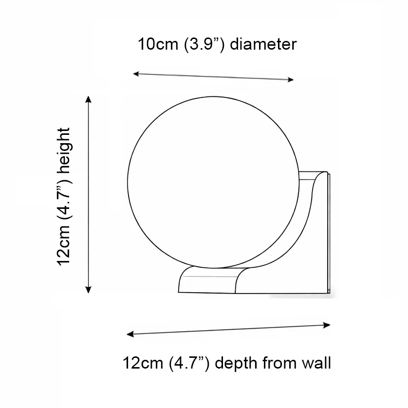Matteo Midcentury Modern Sphere Wall Light - Image 8