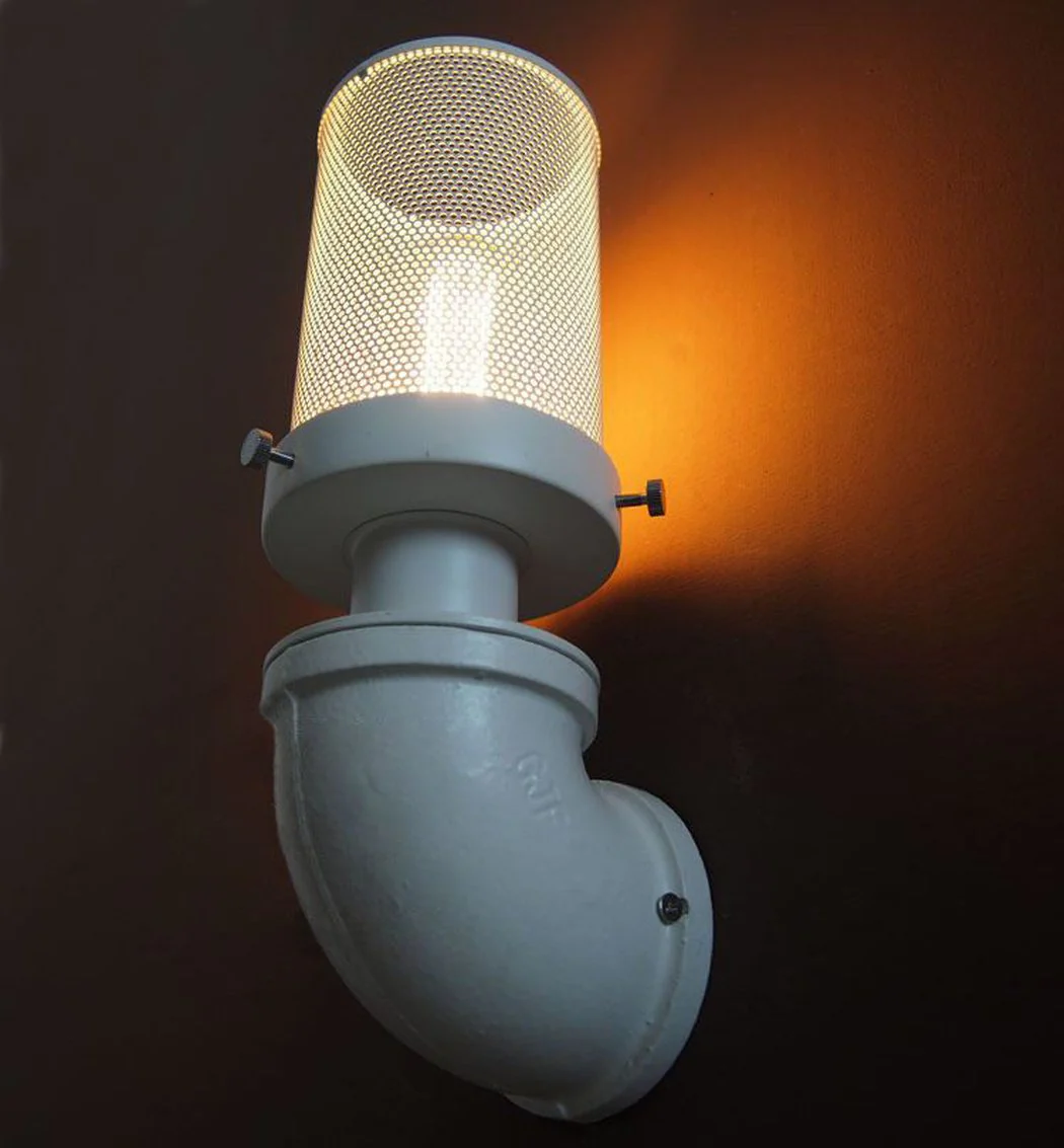 Mesh Iron Pipe Wall Light / Bedside Light - Image 10