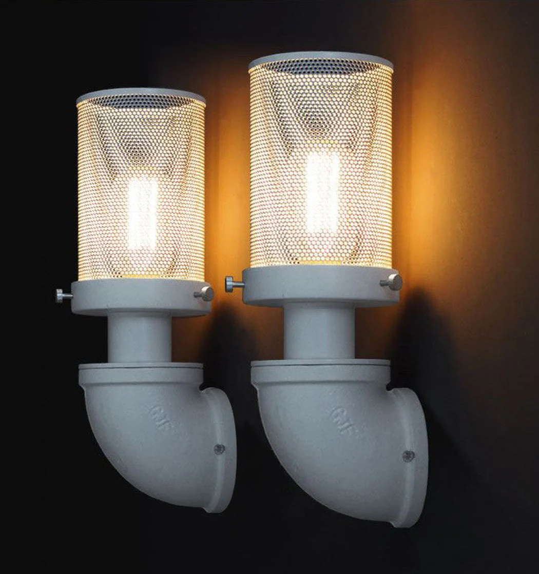 Mesh Iron Pipe Wall Light / Bedside Light - Image 2