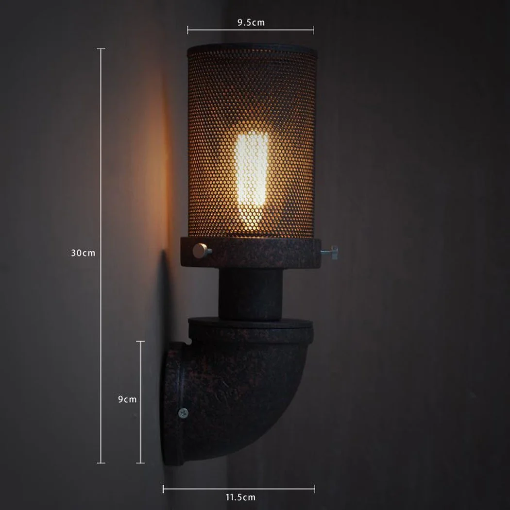 Mesh Iron Pipe Wall Light / Bedside Light - Image 3
