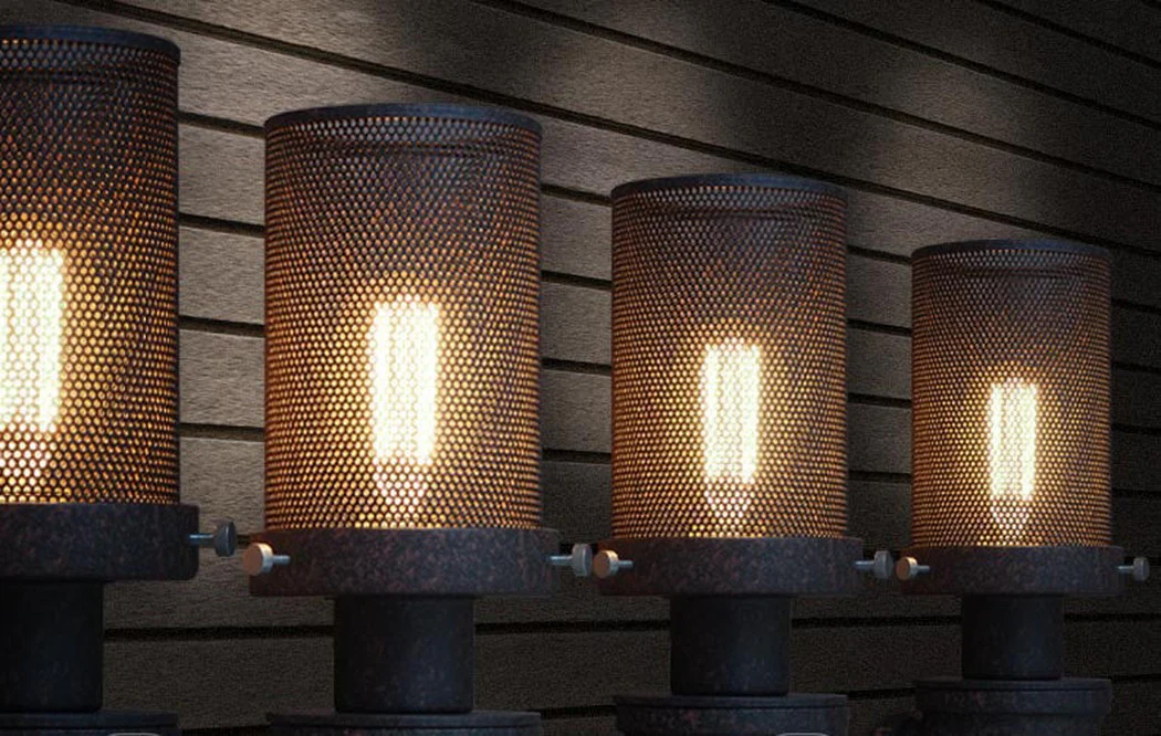 Mesh Iron Pipe Wall Light / Bedside Light - Image 5