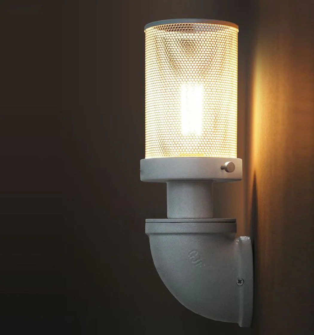 Mesh Iron Pipe Wall Light / Bedside Light - Image 7