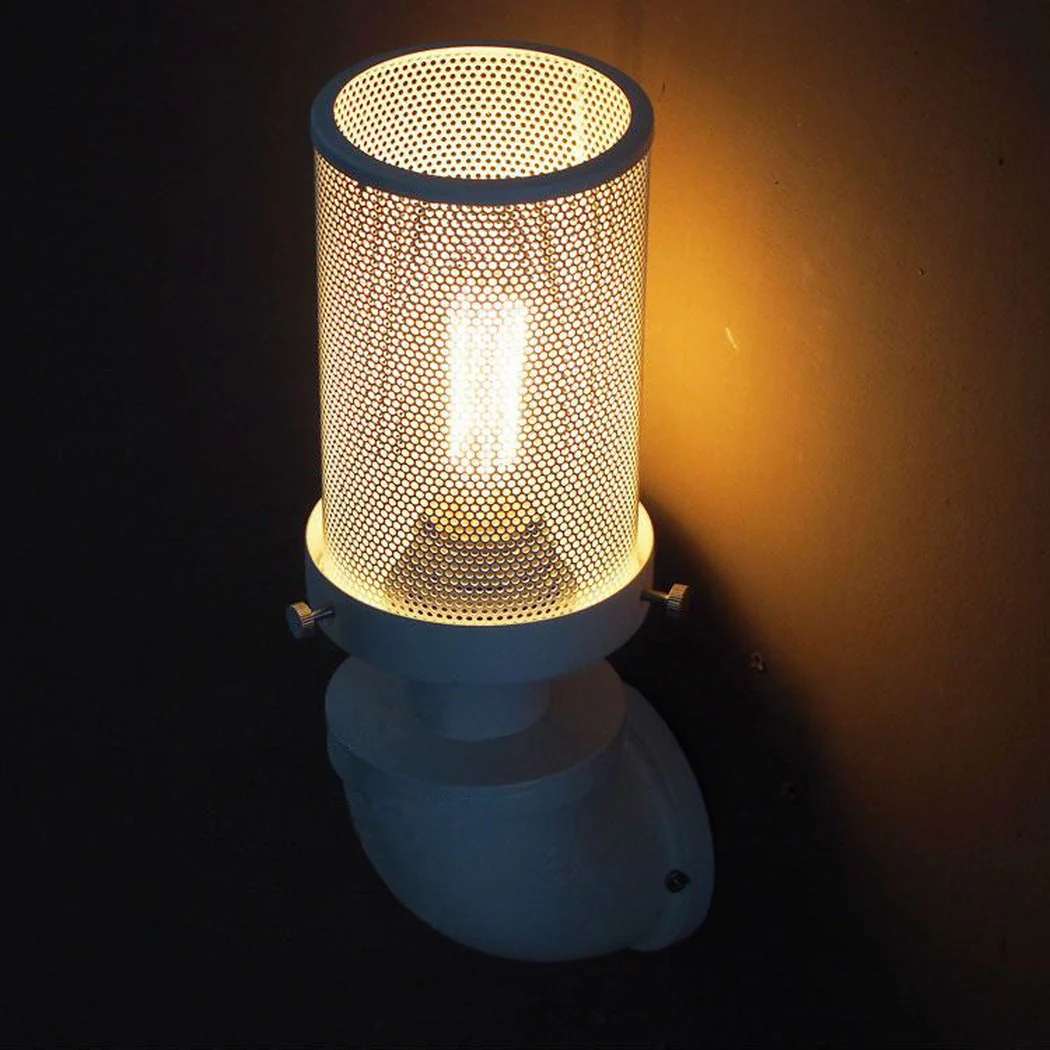 Mesh Iron Pipe Wall Light / Bedside Light - Image 9
