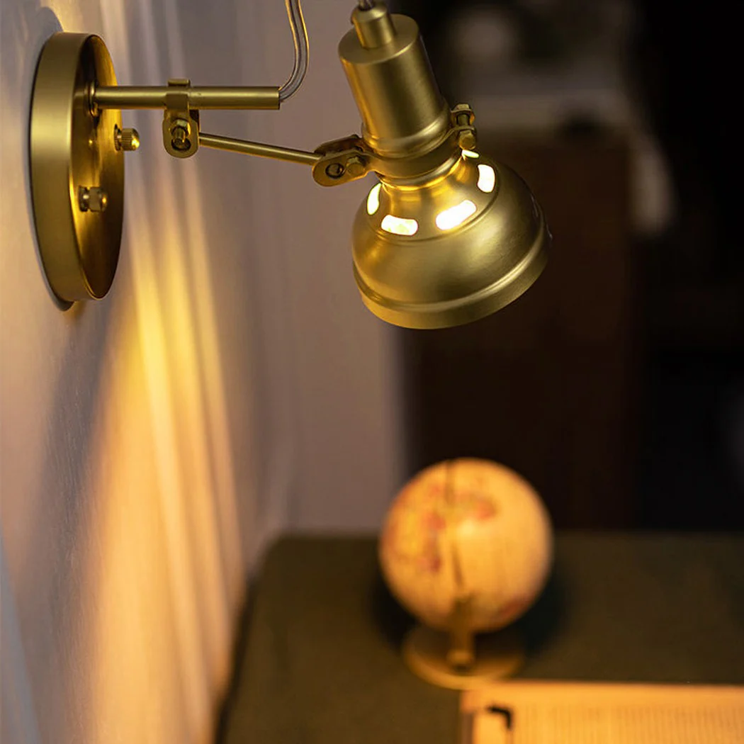 Mill House Short Arm Brass Wall Light - Image 8