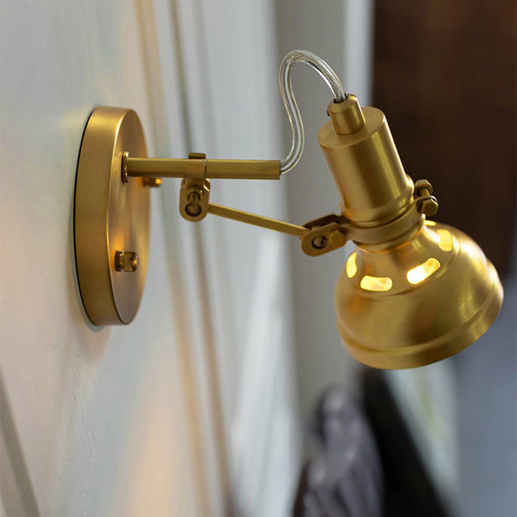 Mill House Short Arm Brass Wall Light - Image 9