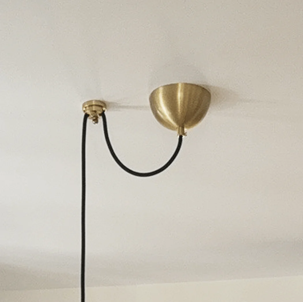 Milled Brass Hanging Cable Ceiling Clip - Image 4