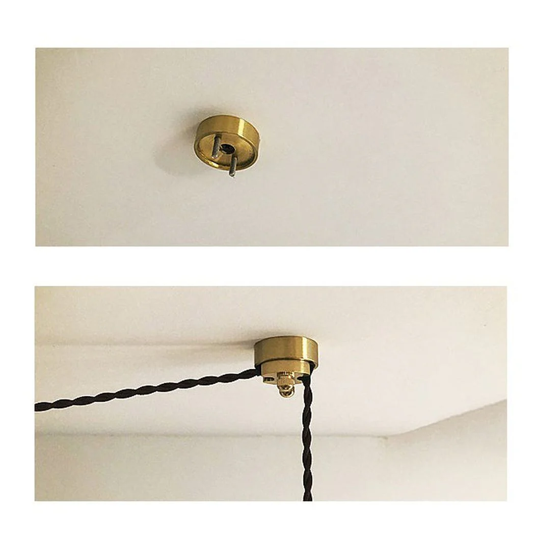 Milled Brass Hanging Cable Ceiling Clip - Image 5