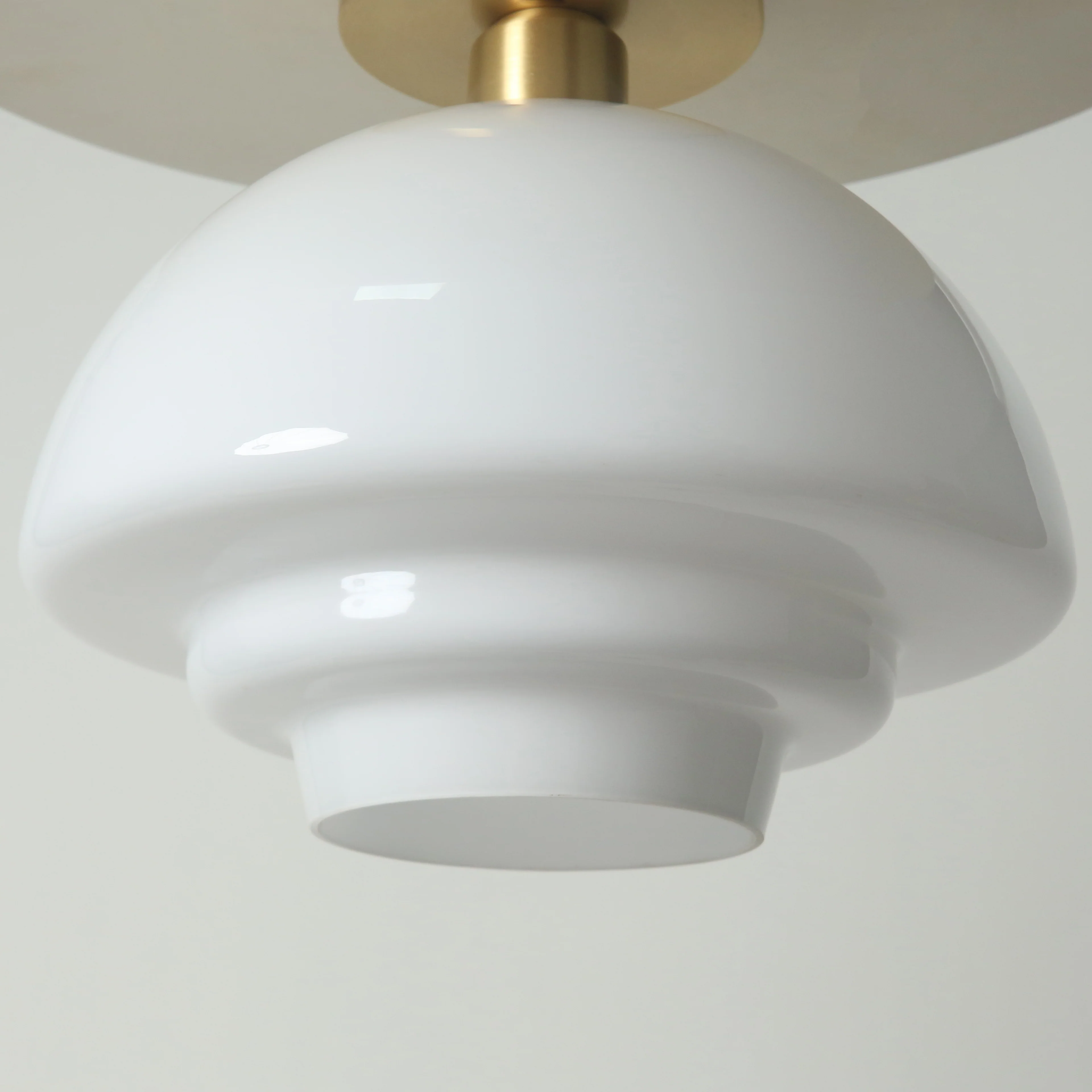 Miller Art Deco Milk Glass Fixed Ceiling Light - Image 10