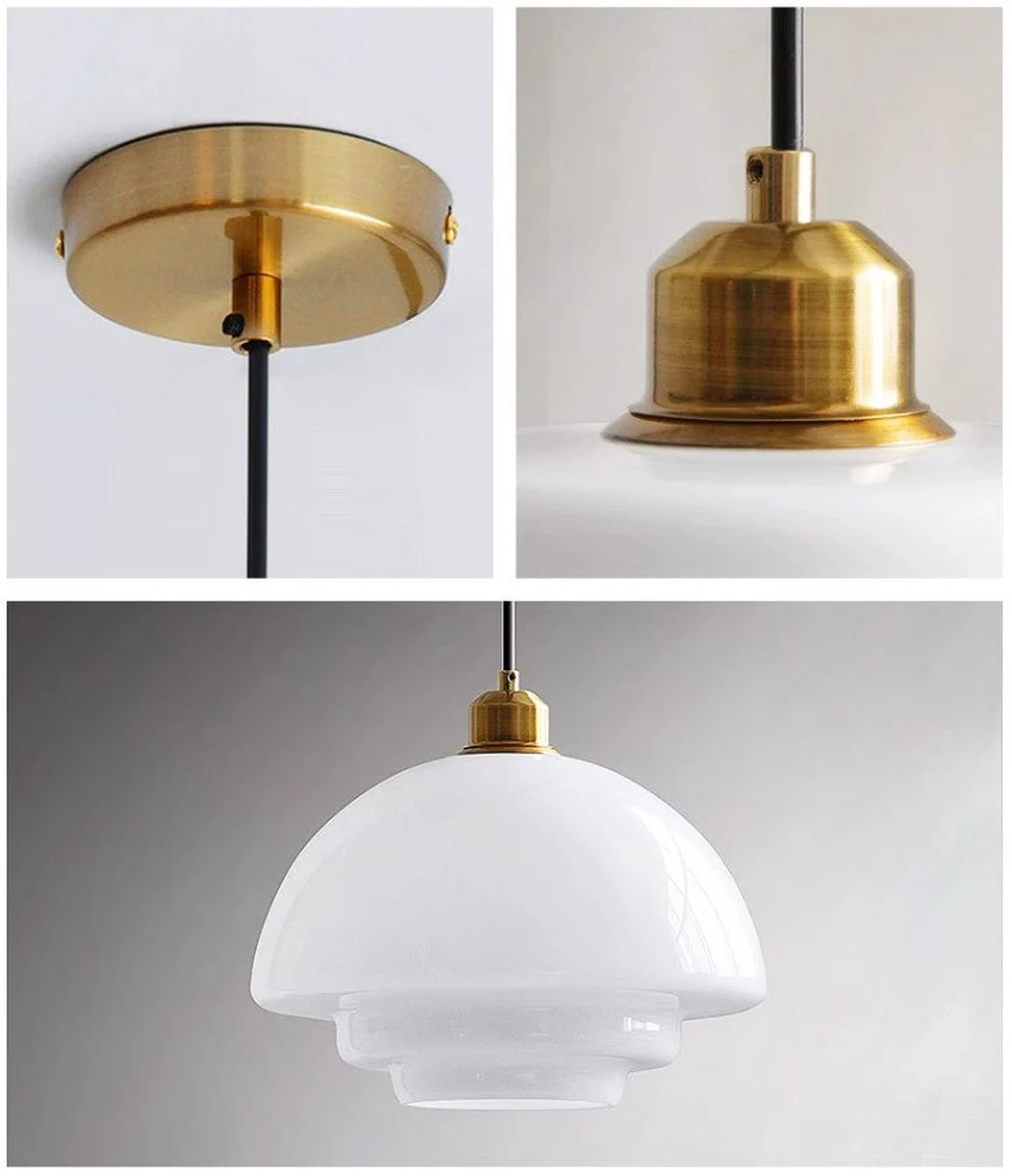 Miller Art Deco Milk Glass Pendant Light - Image 12