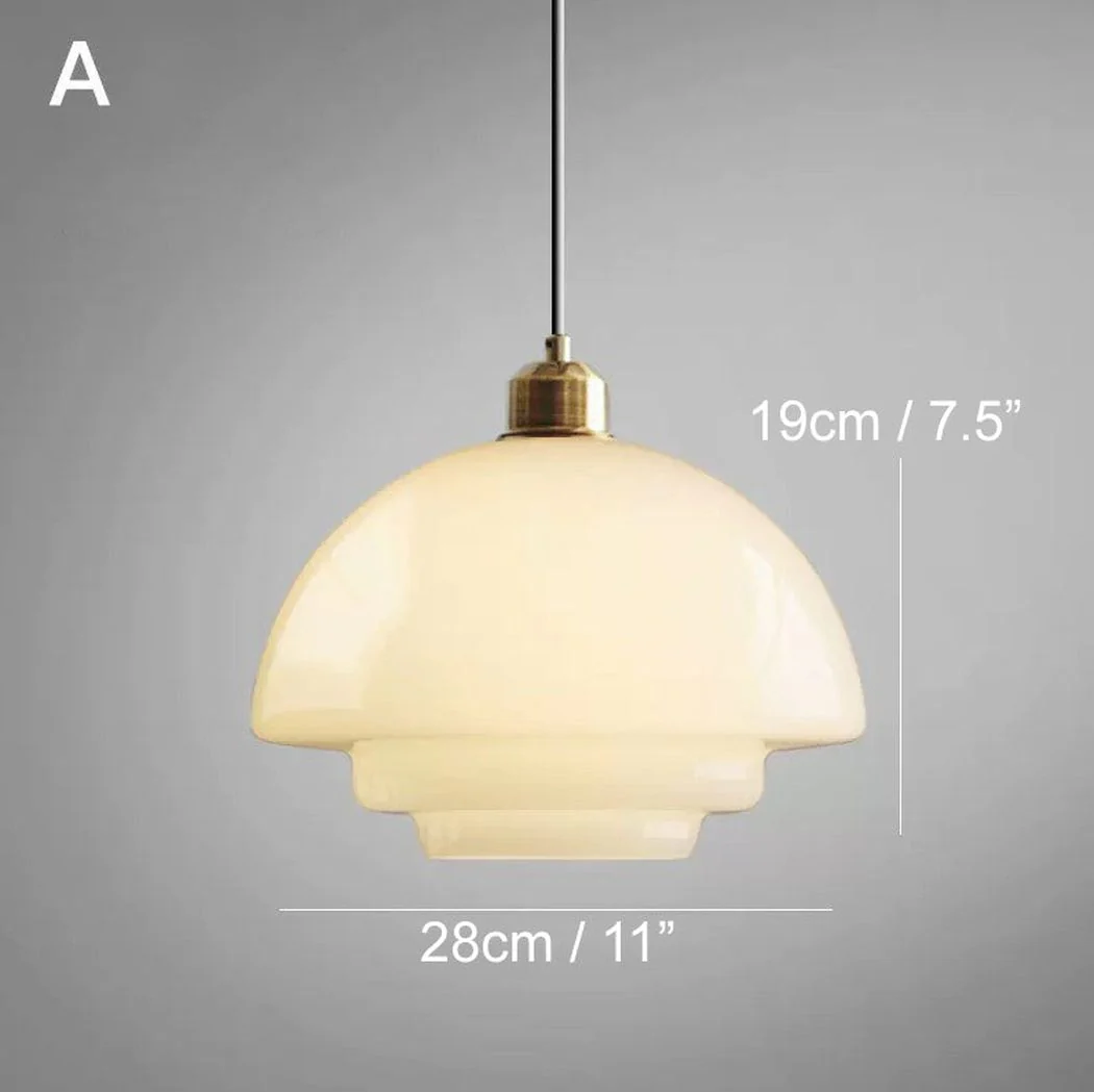 Miller Art Deco Milk Glass Pendant Light - Image 14