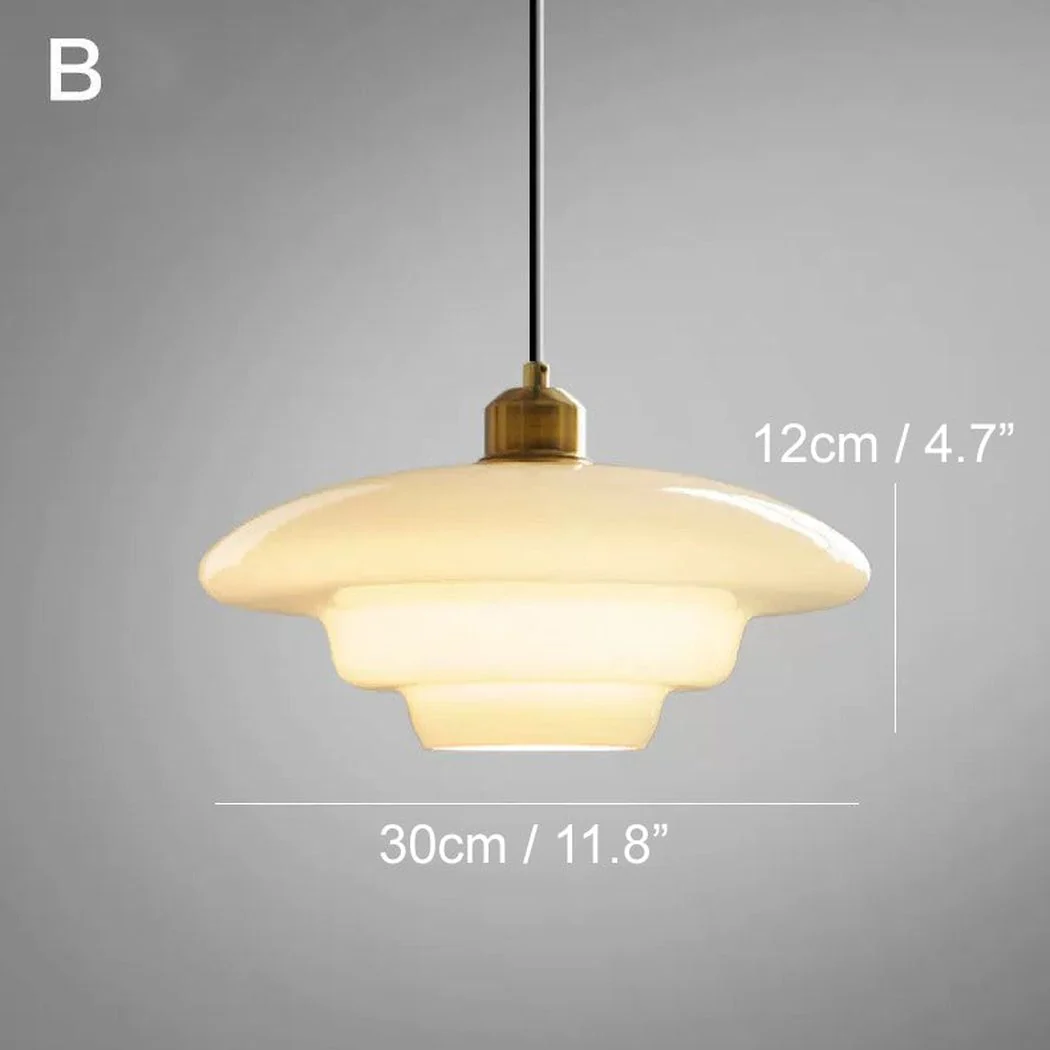Miller Art Deco Milk Glass Pendant Light - Image 15