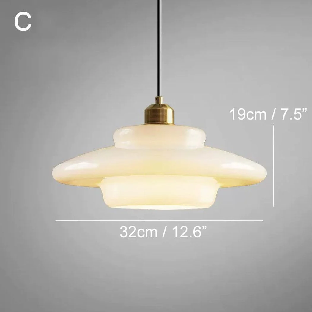 Miller Art Deco Milk Glass Pendant Light - Image 16