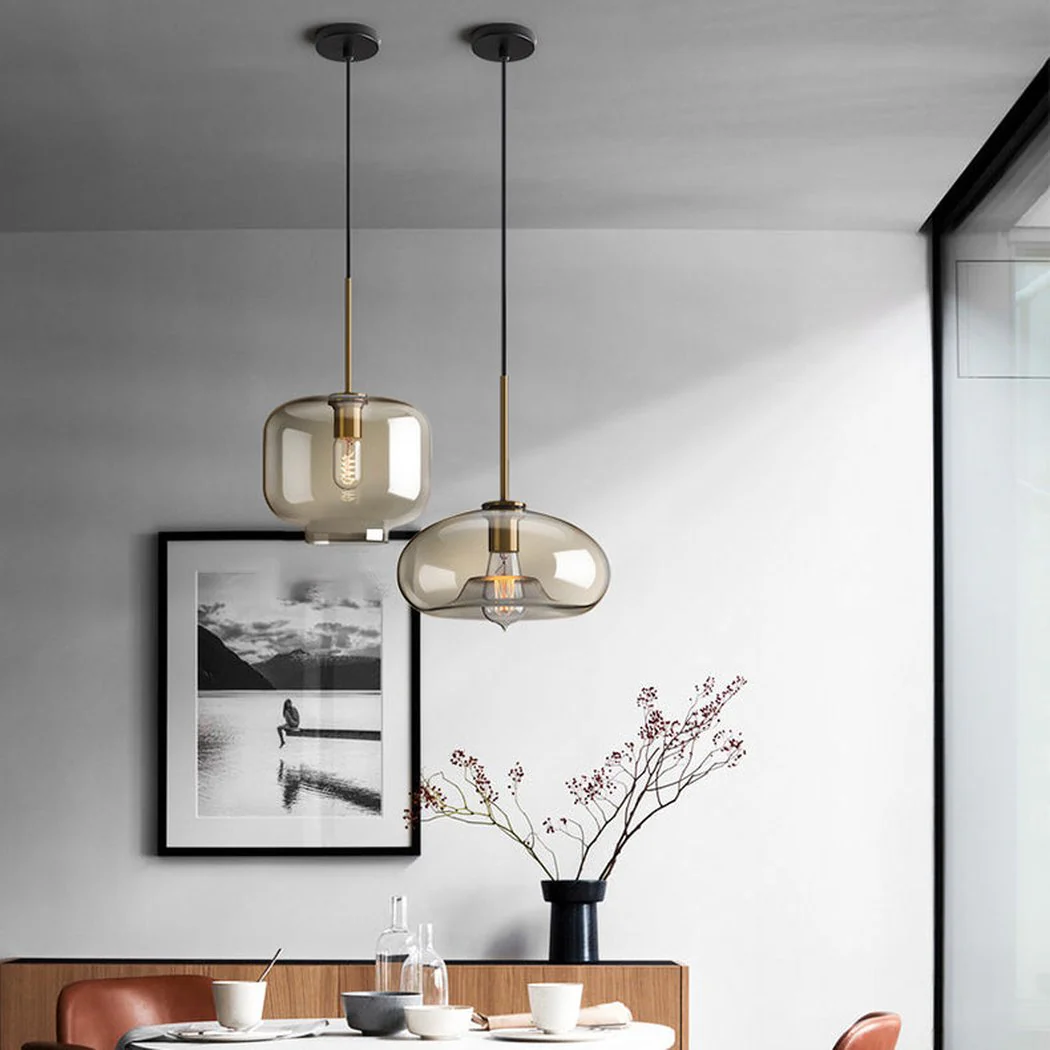 Millow Glass Shade Brass Fitting Pendant Light - Image 11