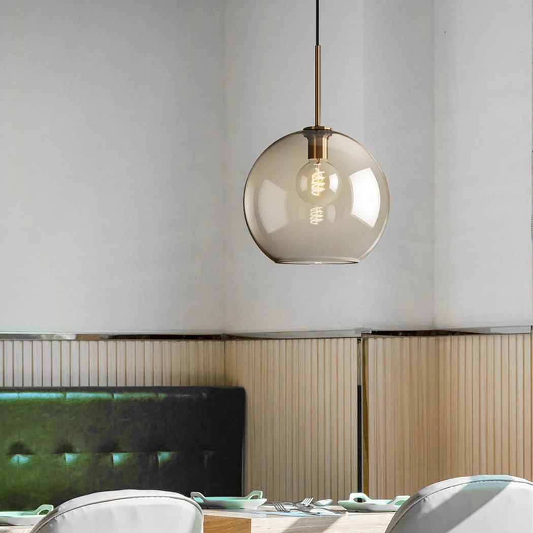 Millow Glass Shade Brass Fitting Pendant Light - Image 12