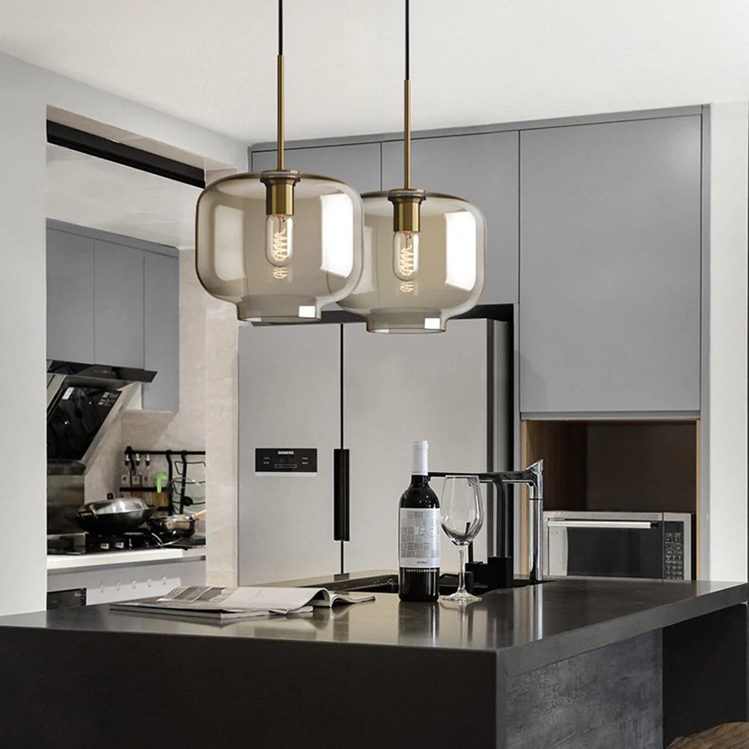 Millow Glass Shade Brass Fitting Pendant Light - Image 14