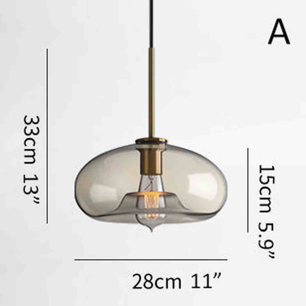 Millow Glass Shade Brass Fitting Pendant Light - Image 16