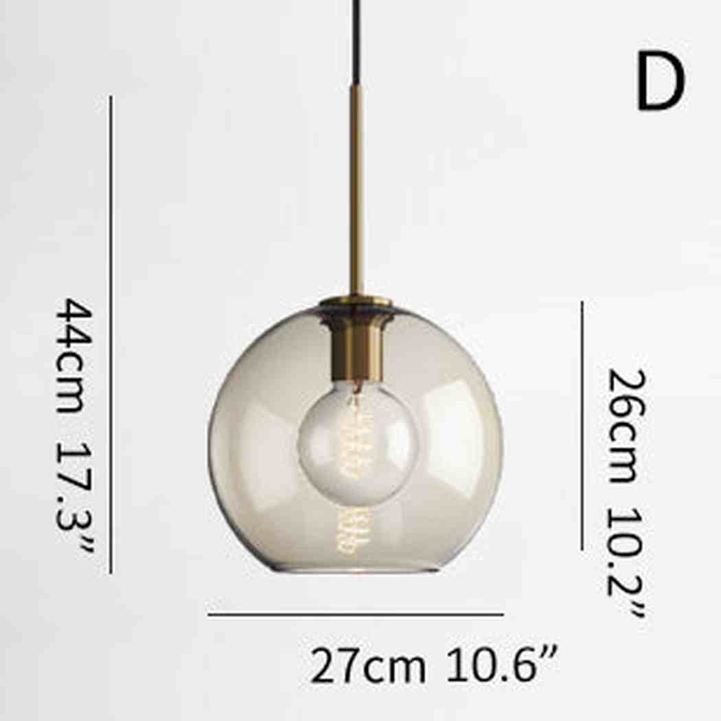 Millow Glass Shade Brass Fitting Pendant Light - Image 19