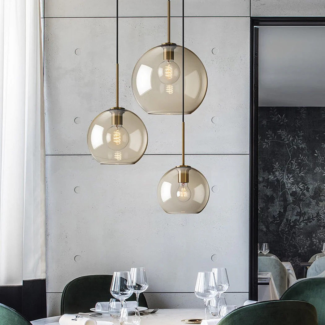 Millow Glass Shade Brass Fitting Pendant Light - Image 2