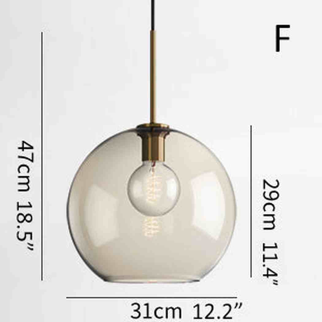 Millow Glass Shade Brass Fitting Pendant Light - Image 21