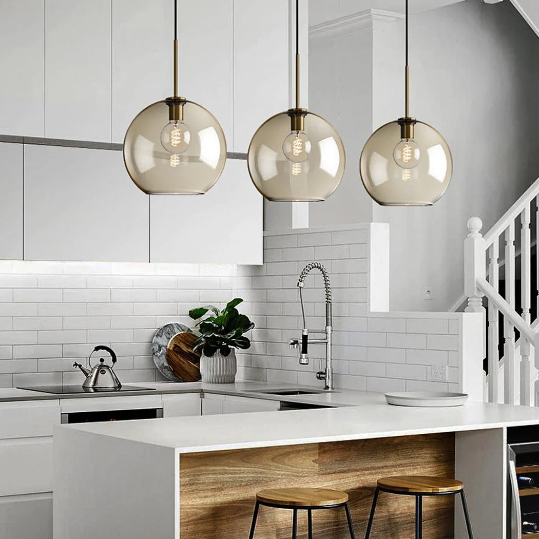 Millow Glass Shade Brass Fitting Pendant Light - Image 3