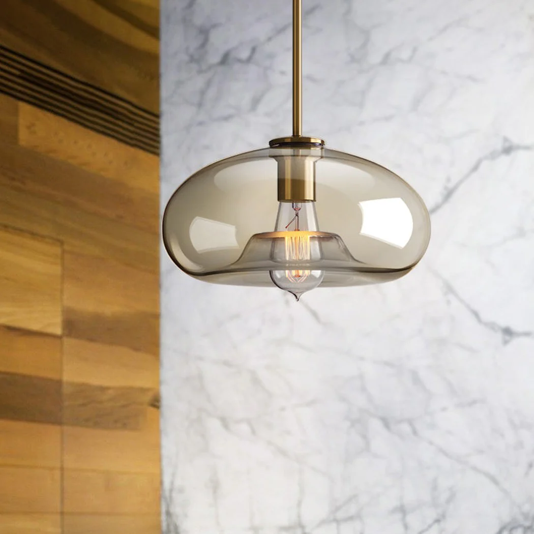 Millow Glass Shade Brass Fitting Pendant Light - Image 6