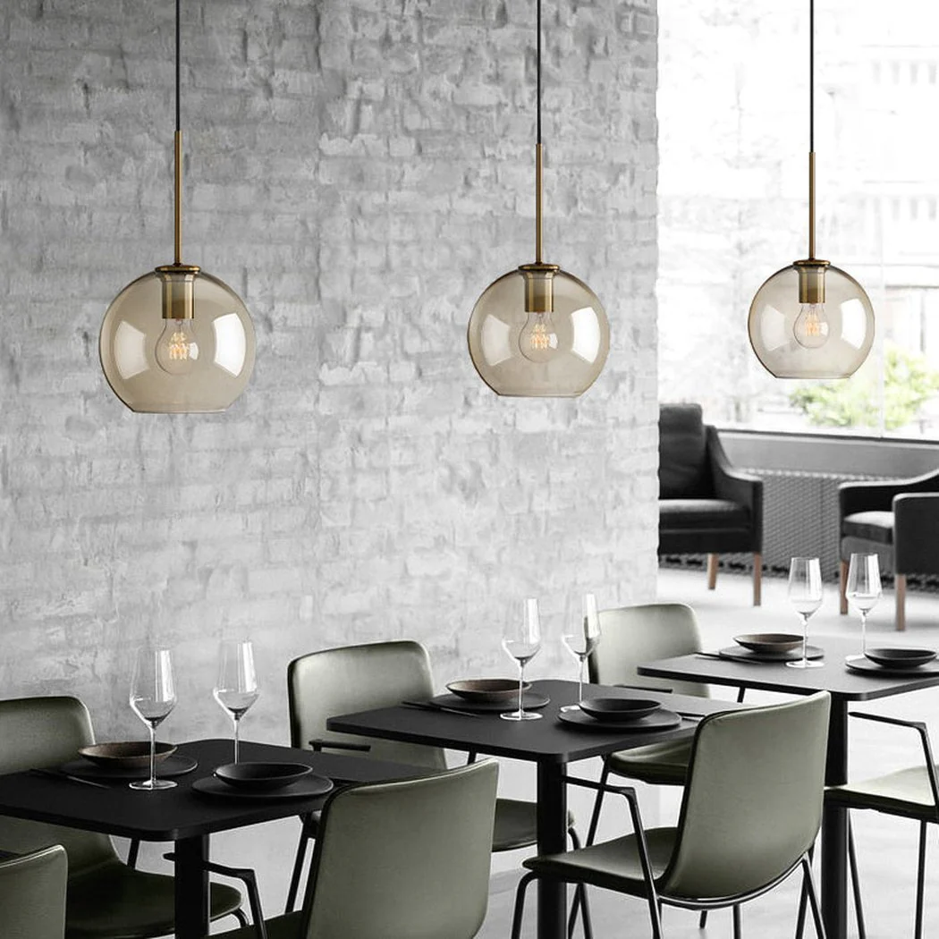 Millow Glass Shade Brass Fitting Pendant Light - Image 7