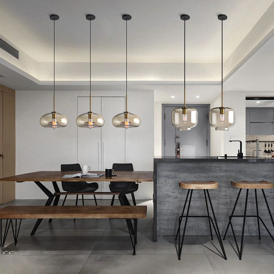 Millow Glass Shade Brass Fitting Pendant Light - Image 8