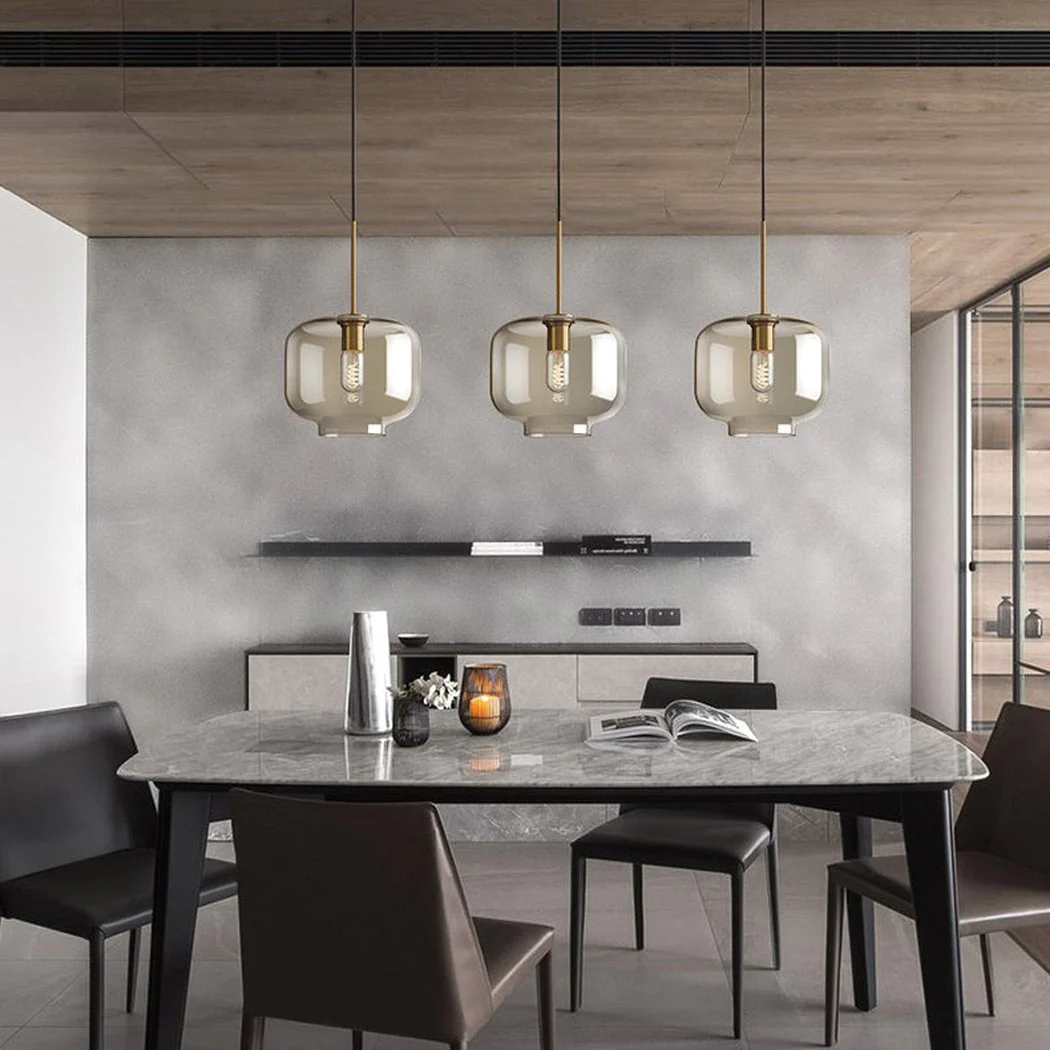 Millow Glass Shade Brass Fitting Pendant Light - Image 9