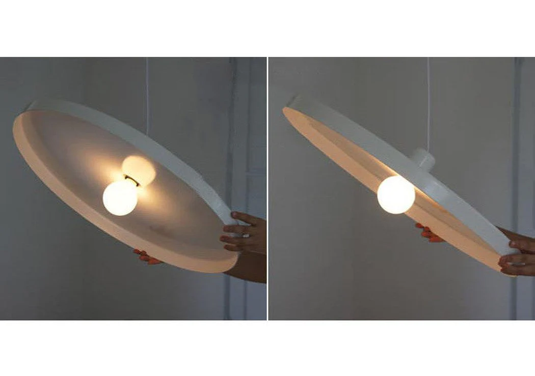 Minimalist White Disk Pendant Light - Image 6