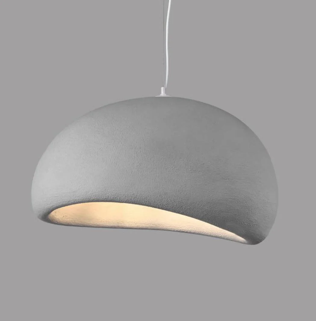 Stucco Textured Pebble Stone Plaster Pendant Light - Image 17