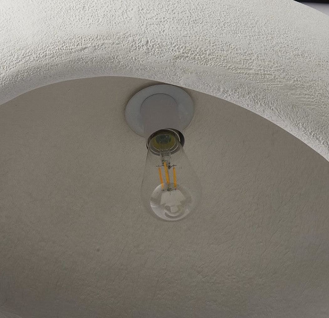 Stucco Textured Pebble Stone Plaster Pendant Light - Image 9