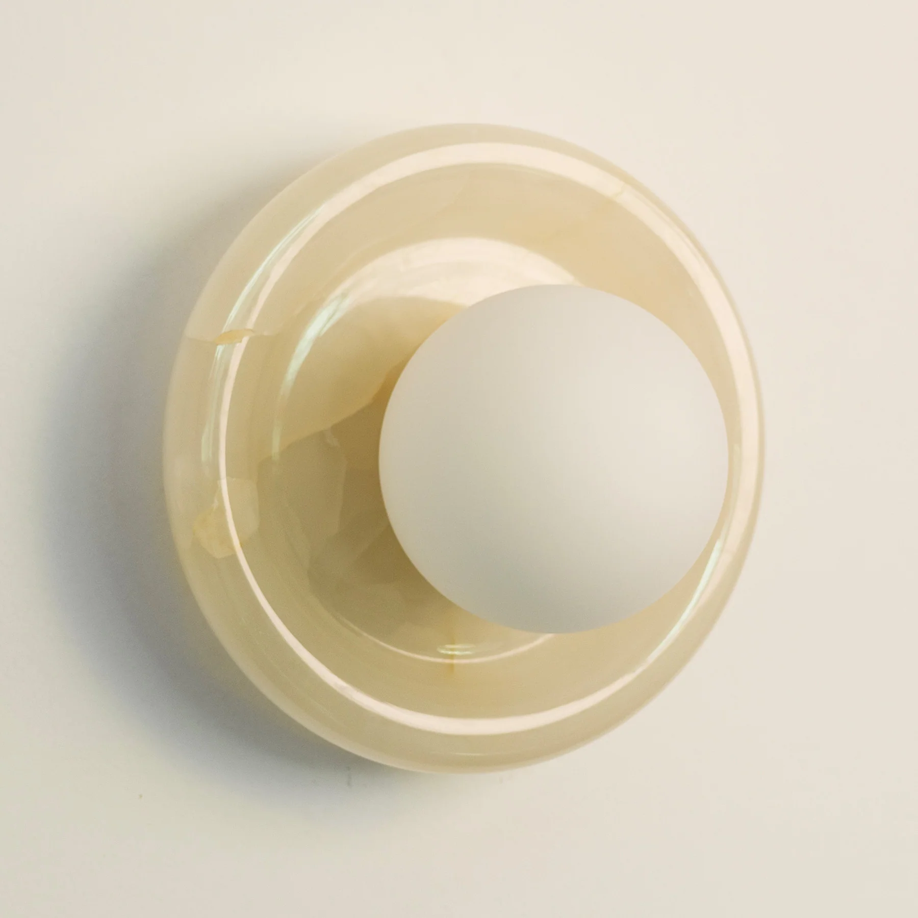 Nara Alabaster cloud stone bubble plate wall Light / sconce - Image 10