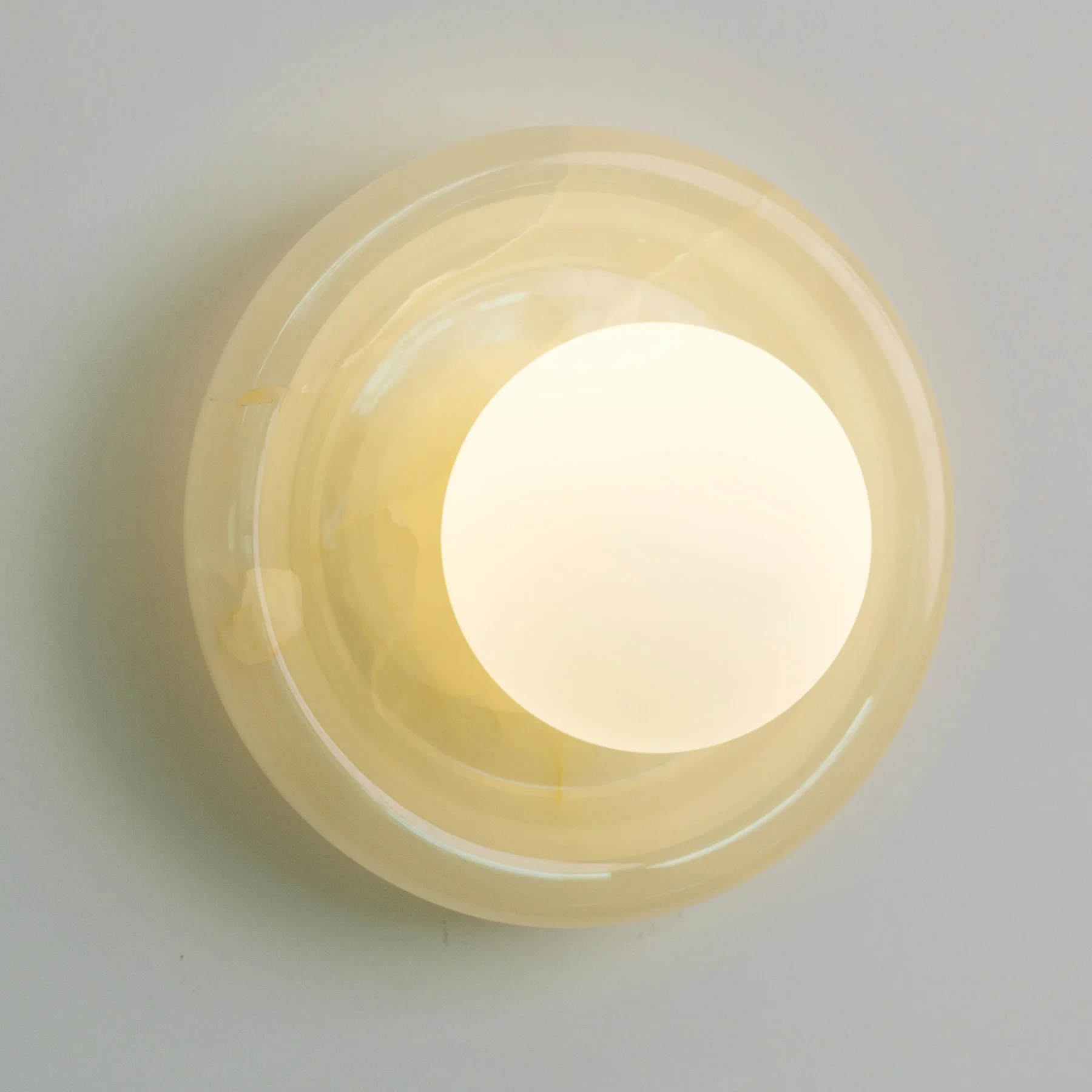 Nara Alabaster cloud stone bubble plate wall Light / sconce - Image 11