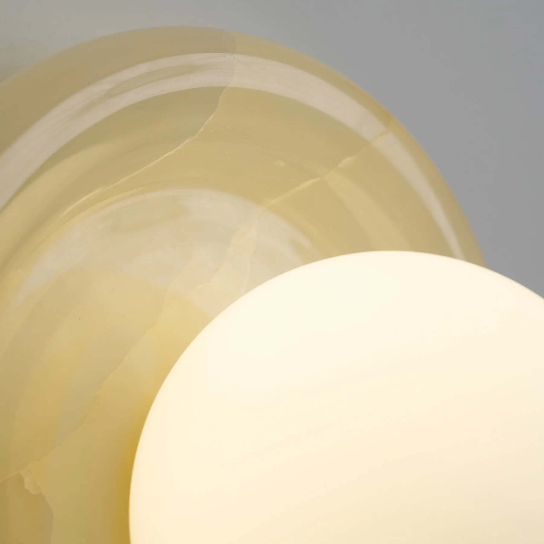Nara Alabaster cloud stone bubble plate wall Light / sconce - Image 15
