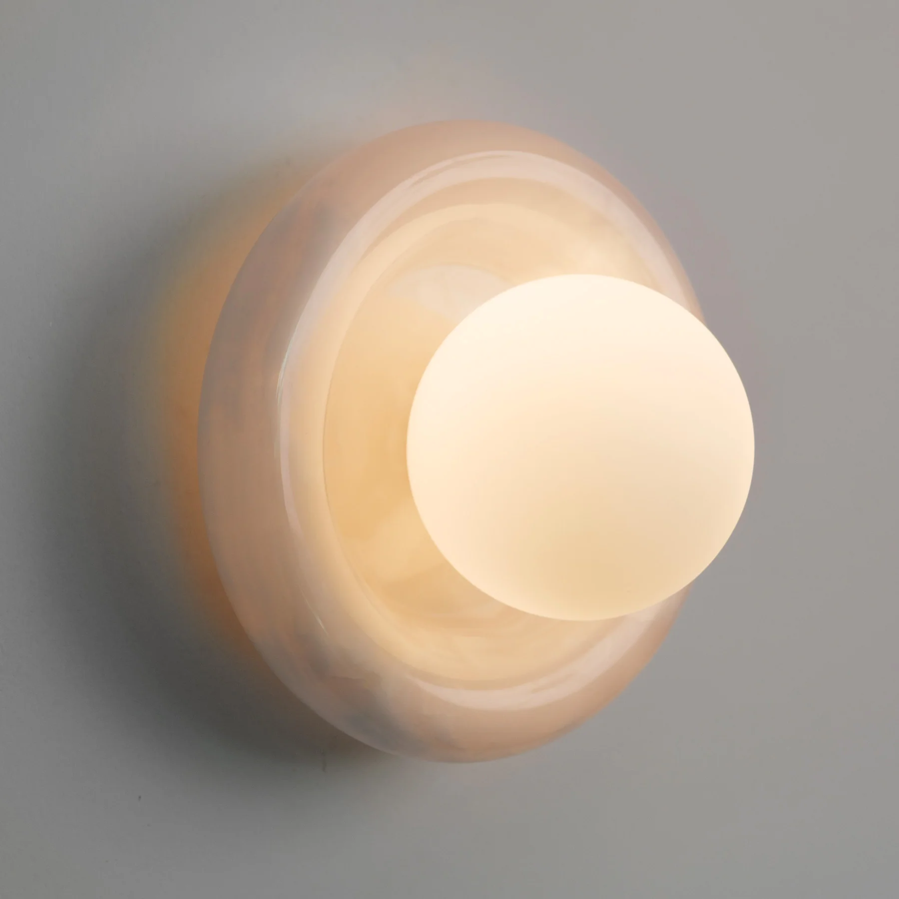 Nara Alabaster cloud stone bubble plate wall Light / sconce - Image 3