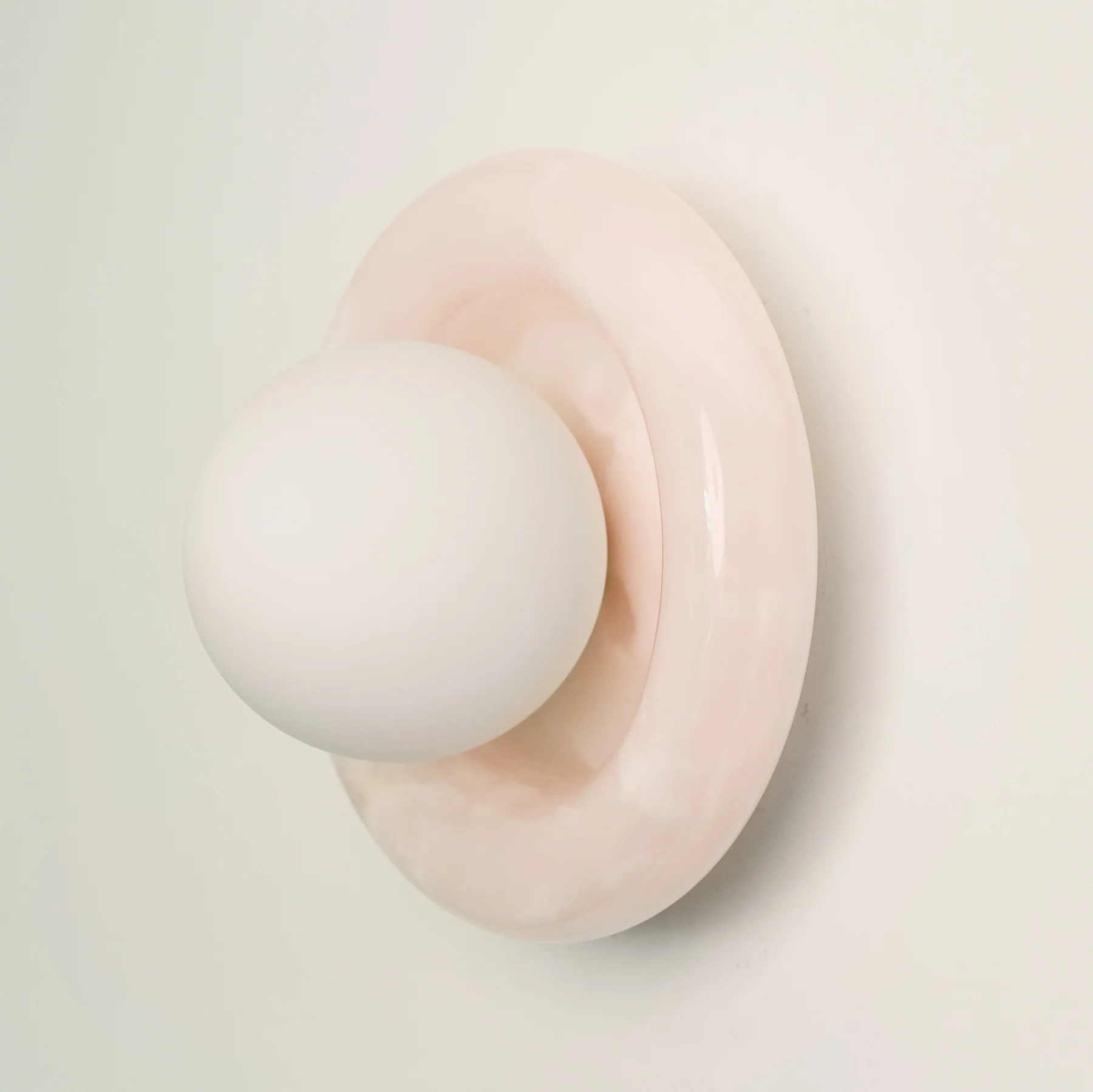Nara Alabaster cloud stone bubble plate wall Light / sconce - Image 4