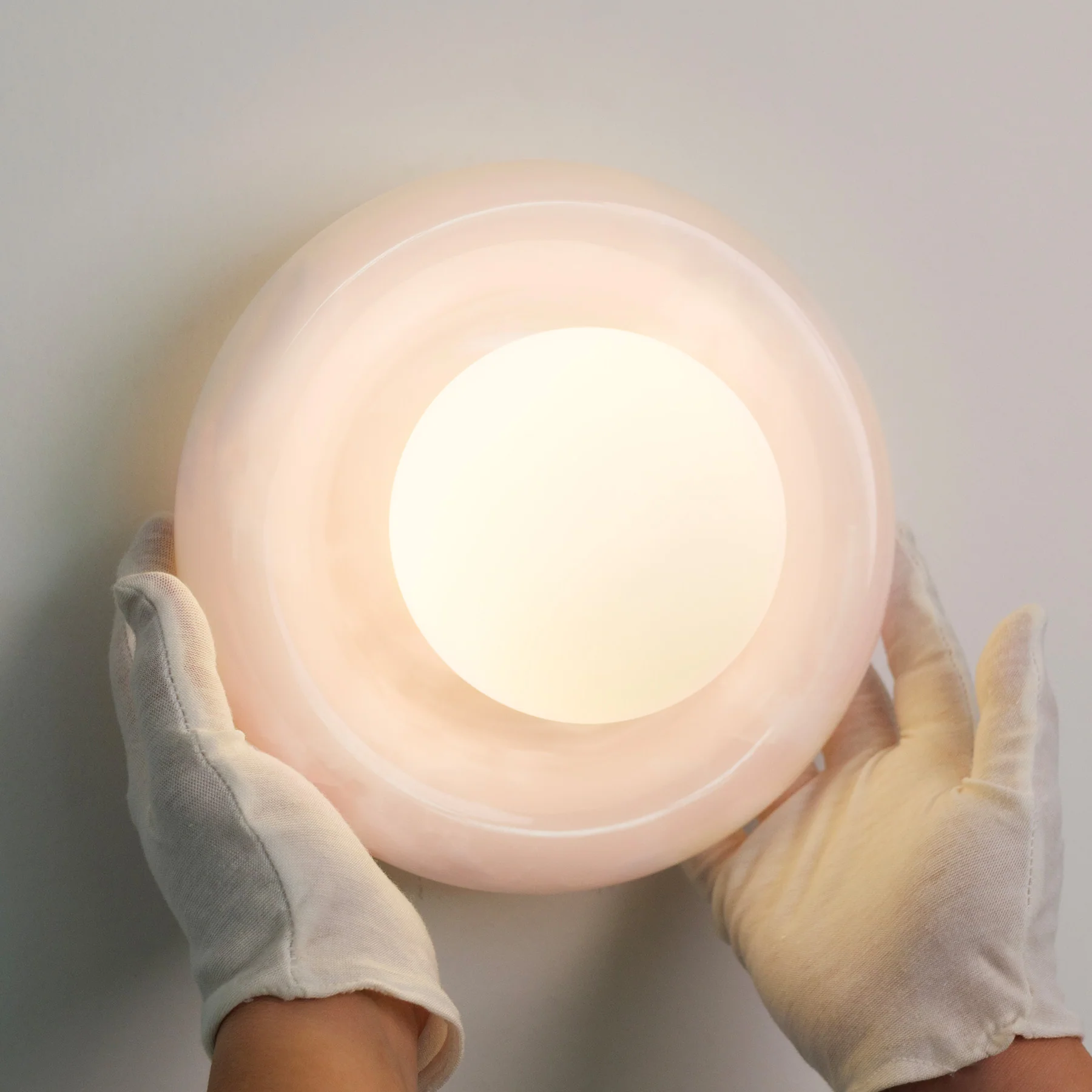Nara Alabaster cloud stone bubble plate wall Light / sconce - Image 5