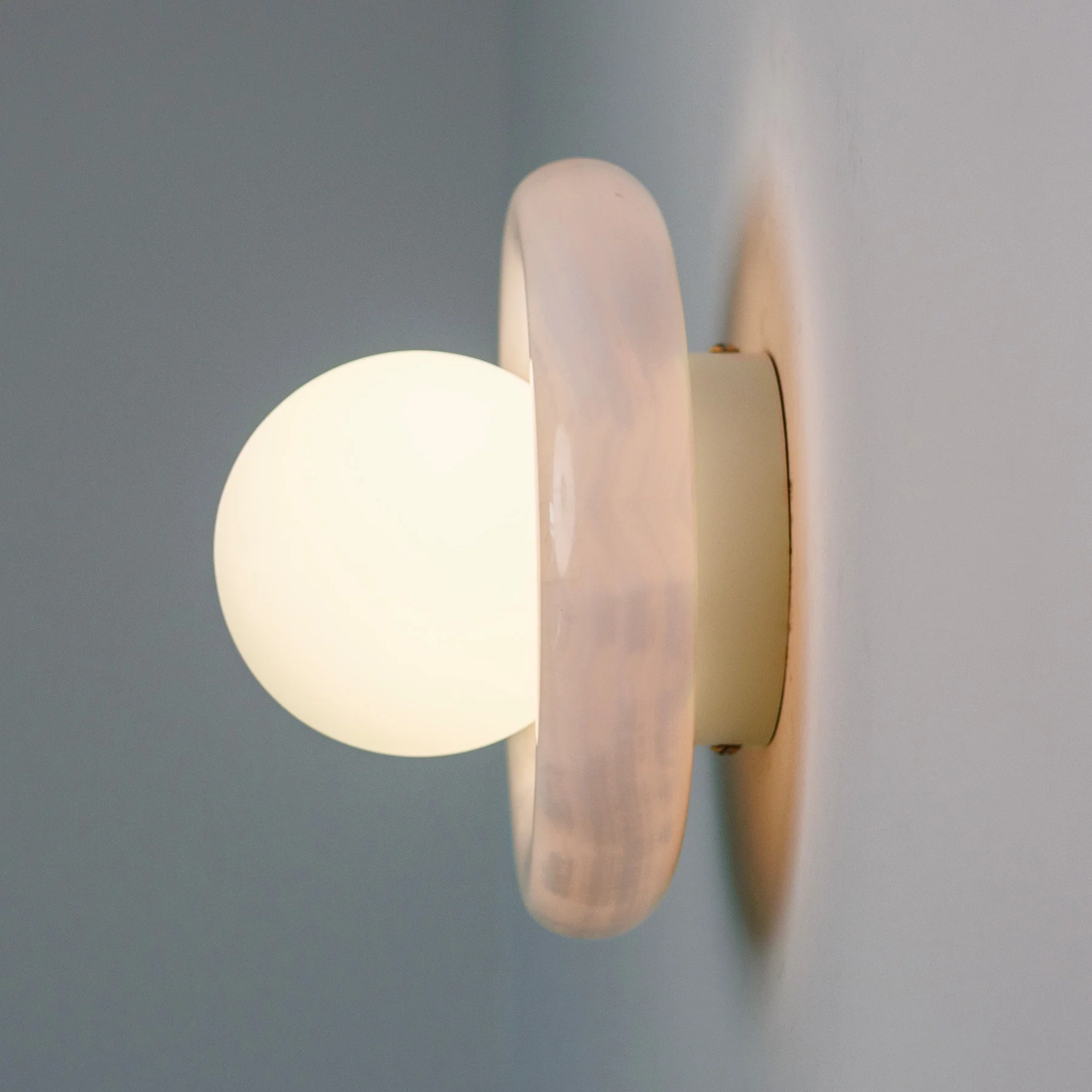 Nara Alabaster cloud stone bubble plate wall Light / sconce - Image 6