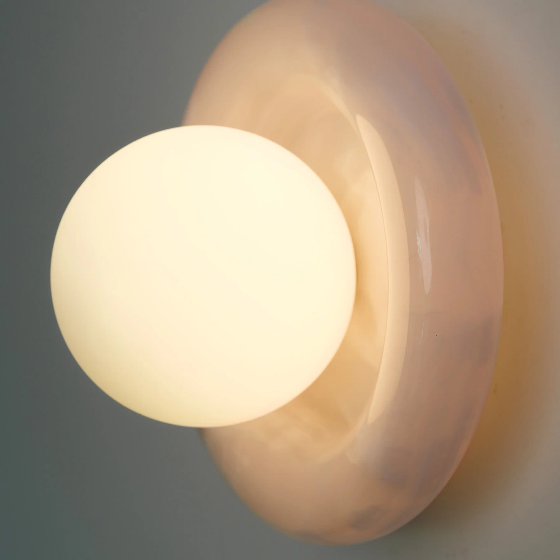 Nara Alabaster cloud stone bubble plate wall Light / sconce - Image 7