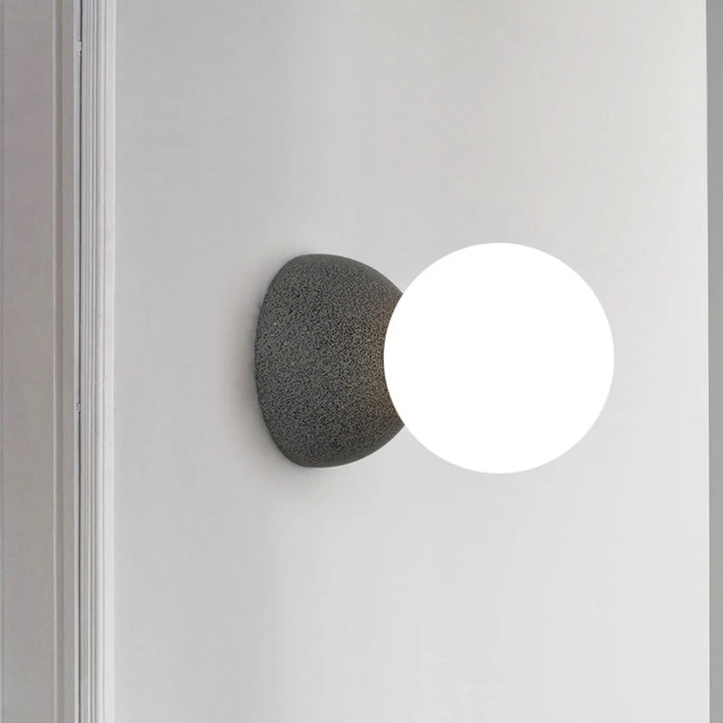 Nero Bianco Minimalist Stone Wall Sconce / Ceiling Light - Image 15