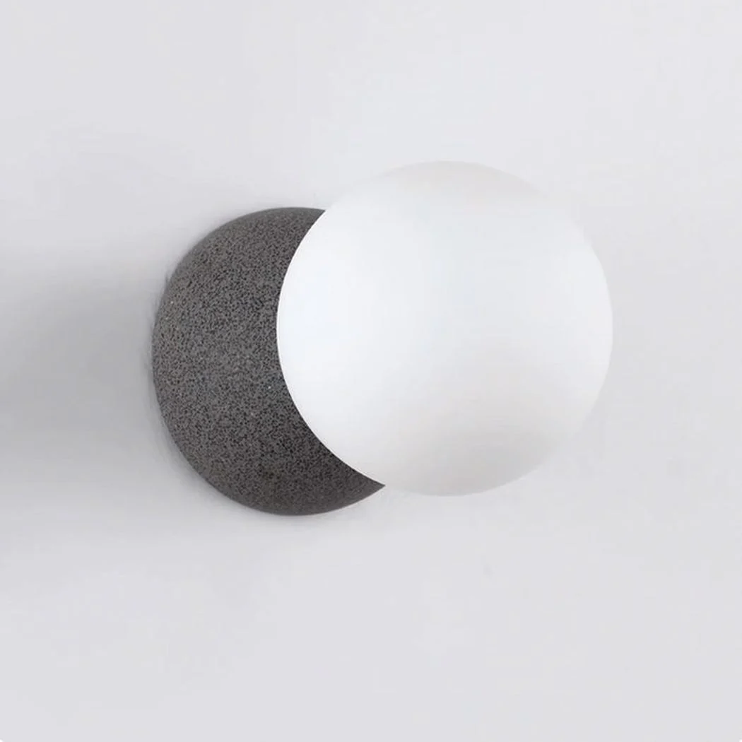Nero Bianco Minimalist Stone Wall Sconce / Ceiling Light - Image 16