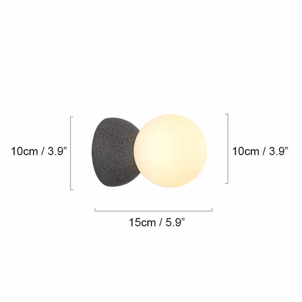 Nero Bianco Minimalist Stone Wall Sconce / Ceiling Light - Image 19