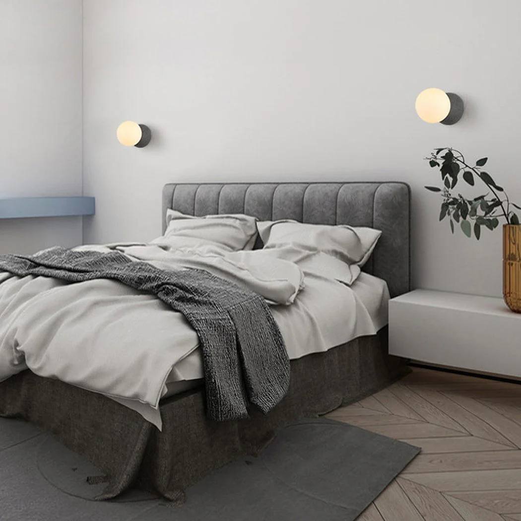 Nero Bianco Minimalist Stone Wall Sconce / Ceiling Light - Image 3