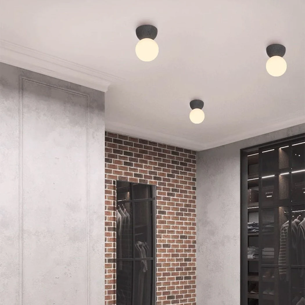 Nero Bianco Minimalist Stone Wall Sconce / Ceiling Light - Image 7